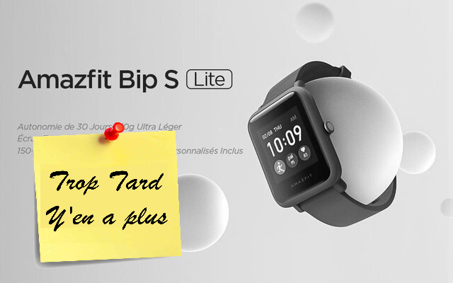 Smartwatch Amazfit Bip S Lite écran 1.28", Autonomie 30 (...)