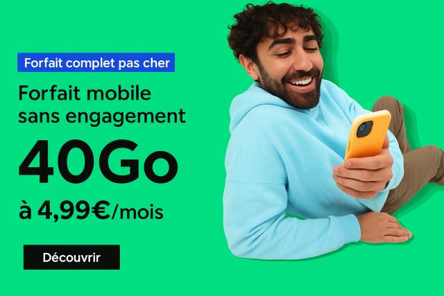 Forfait Red by SFR 40 Go 4G/20 Go UE/DOM, Appels, (...)