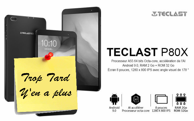 Teclast P80X, la meilleure tablette Android possible 8 pouces avec