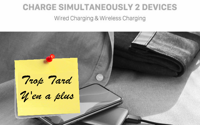 Batterie externe POWERBANK UGreen 10000mAh Charge sans (...)