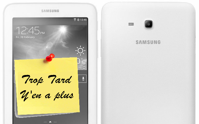 Tablette Android Samsung galaxy 3 lite 71€88 livrée (...)