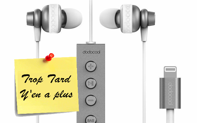 Casque audio Dodocool Lightning MFI iPhone 7 à (...)