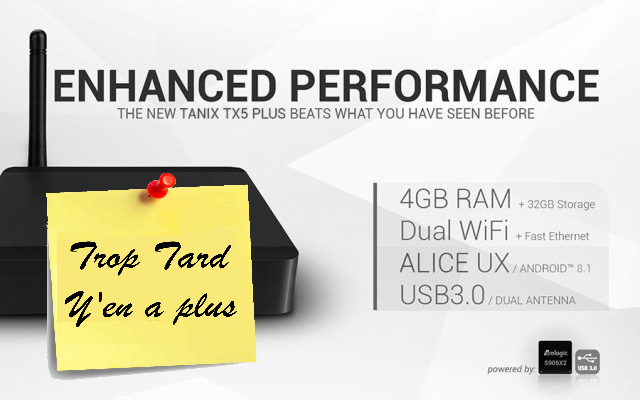 TANIX TX5 MAX, Box TV 4K IPTV 4GO RAM à 44€25