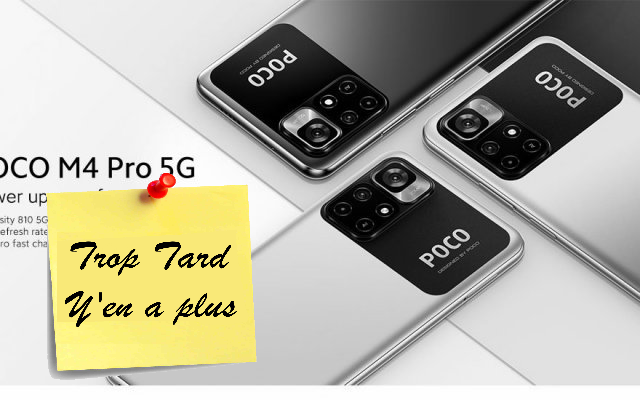 Le smartphone POCO M4 Pro 5G, 6.6 pouces, Mediatek (...)