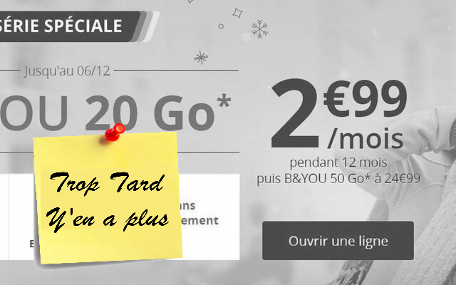 Bouygues Telecom forfait illimités Voix/SMS/MMS Data (...)