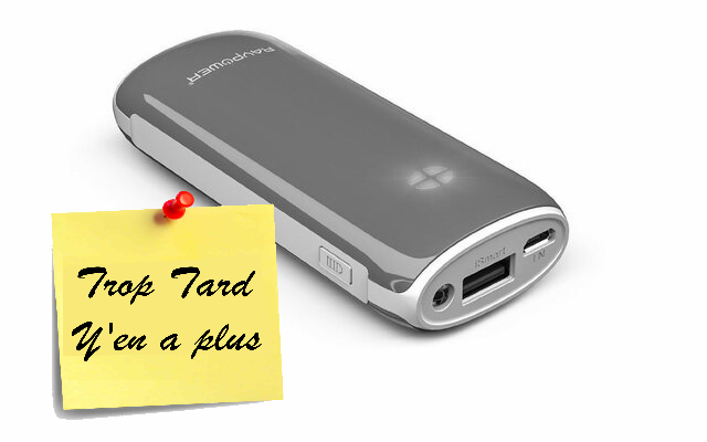 Batterie de secours Smartphone RAVPower 6000mAh à 9€99 @ (...)