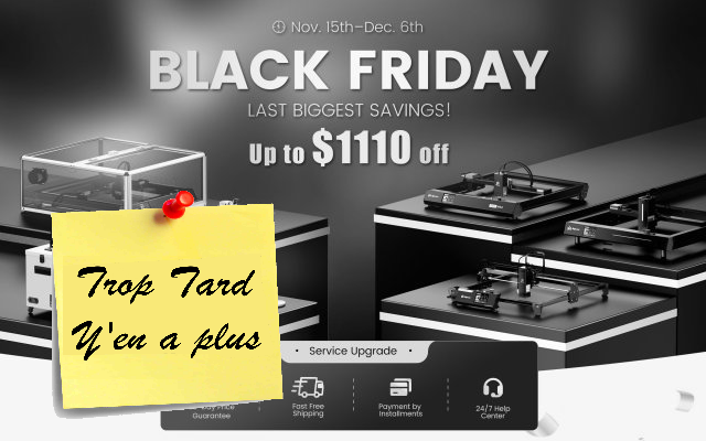 Black Friday chez Algolaser, multiples offres et (...)