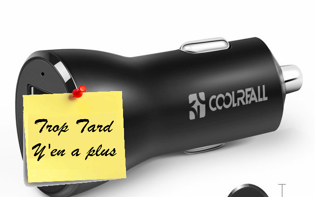 Chargeur Allume Cigare 2 USB Coolreall, charge (...)