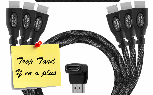 Kit 3 câbles HDMI 4K + Adaptateur angle droit + (...)