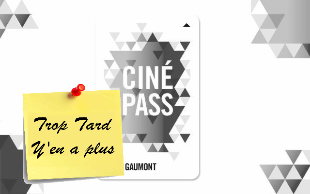 Le pass Gaumont Cinéma illimité Cinépass à 209€ pour un (...)