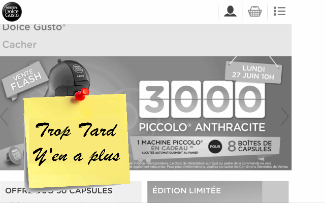 1 Cafetière dosette gratuite Dolce Gusto Piccolo pour 8 (...)