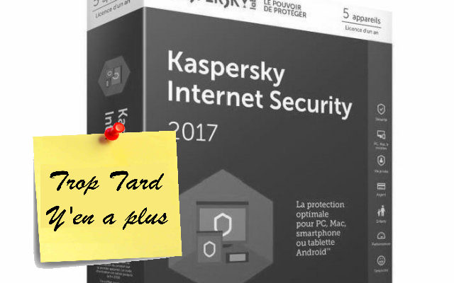 Kaspersky Internet Security 2017 5 appareil pour 1 an (...)