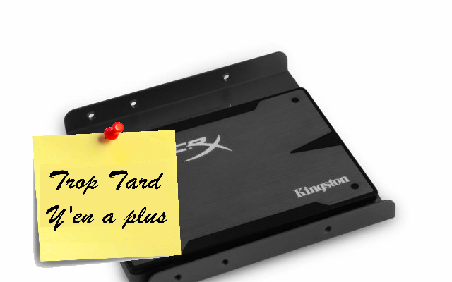 Disque SSD Kingston 120Go HyperX 3K à 79,90€ livré