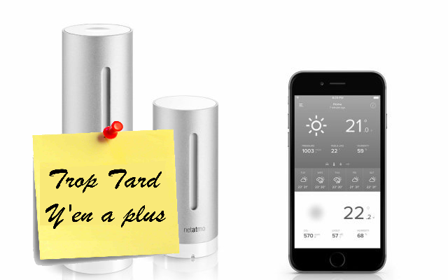 Station Météo Netatmo évolutive pluviomètre/anémomètre (...)