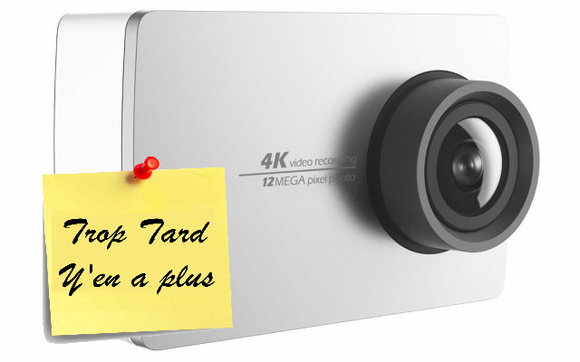 Caméra sport Xiaomi YI 4K, 199€99 en Rose via (...)