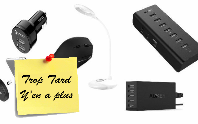 Grosse promotion Aukey, 18 accessoires en bon plan pour (...)