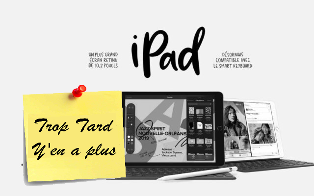 Apple iPad 2019 10,2 pouces, édition Wi-Fi, 32 Go à (...)