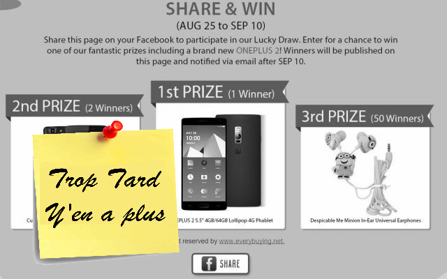 40 Smartphones en vente spéciale et Oneplus 2 à (...)