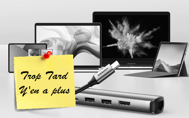 UGreen HUB UGREEN USB-C 5-en-1 PD 100W à 28,99€, Macbook (...)