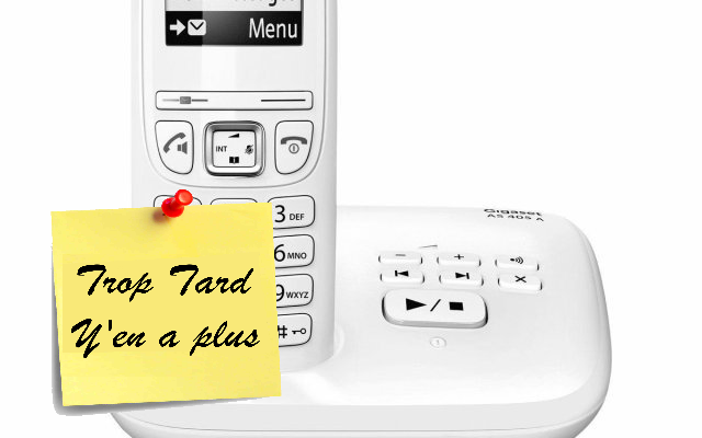 Téléphone Fixe Répondeur Gigaset AS 405A blanc solo (...)