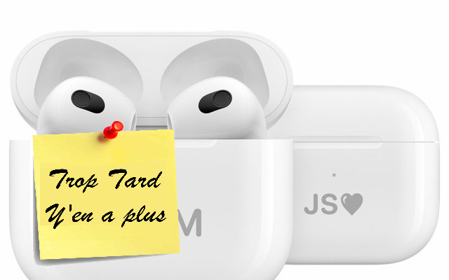 Les oreillettes Apple AirPods 3 et Apple AirPods Pro en (...)