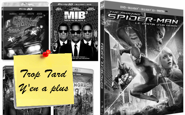 Coffret 5 blu-Ray 3D dont The Amazing Spider-Man et Men (...)
