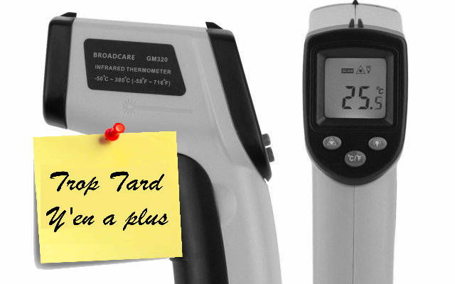 Thermomètre Infrarouge Sans Contact Laser mesures -50° à (...)