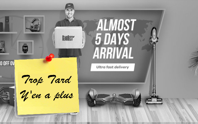 Promotions dans les Entrepôts Europe de Gearbest, (...)