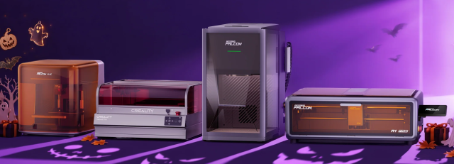 La famille Creality Falcon avec la A1, la Falcon2 PRO, la T1 et la A1 pro