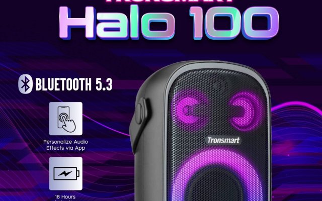Le Haut-parleur d'extérieur et de fête Tronsmart Halo 110 (...)