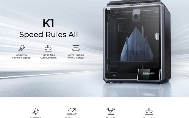 L'imprimante Creality K1, Klipper en caisson à 359€ (…)