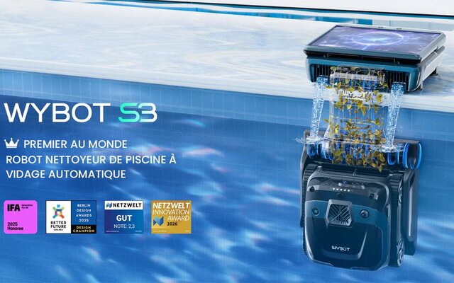 Wybot S3 : le robot piscine 3.0 avec IA et vidage (...)