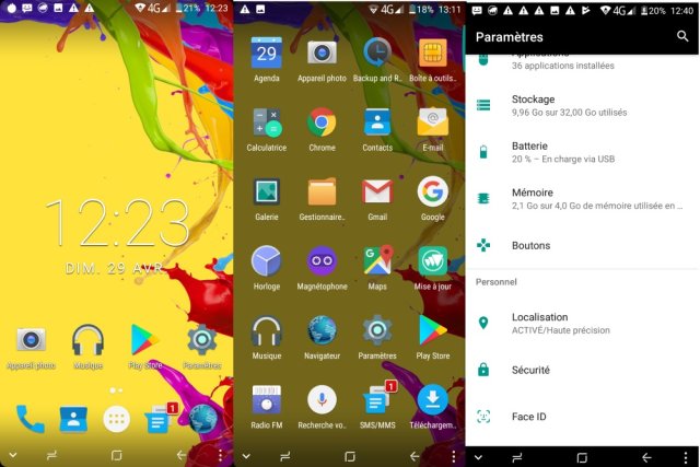 Un système proche de l'expérience Android STOCK