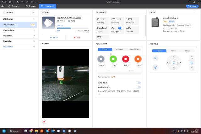 Sur Windows, possibilité d'envoyer et surveiller ses impressions à distance