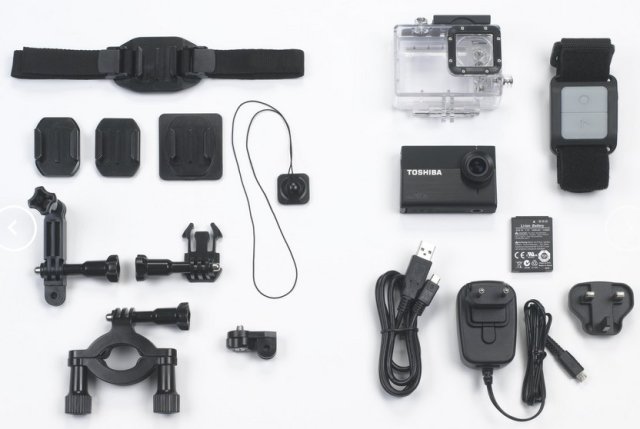 Les accessoires de la Caméra sport Camileo X-Sports