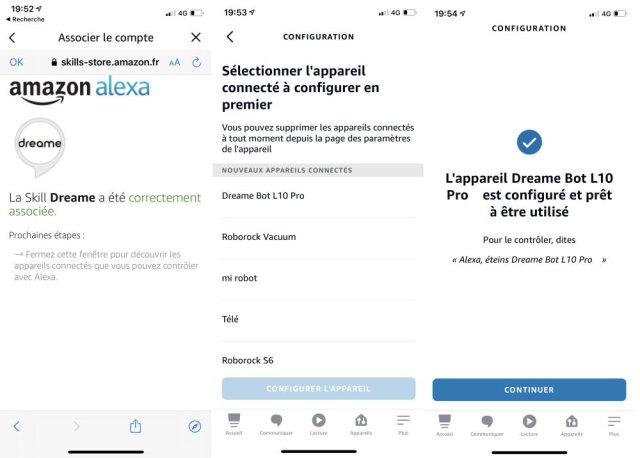 La gestion via ALEXA est basique mais fonctionne