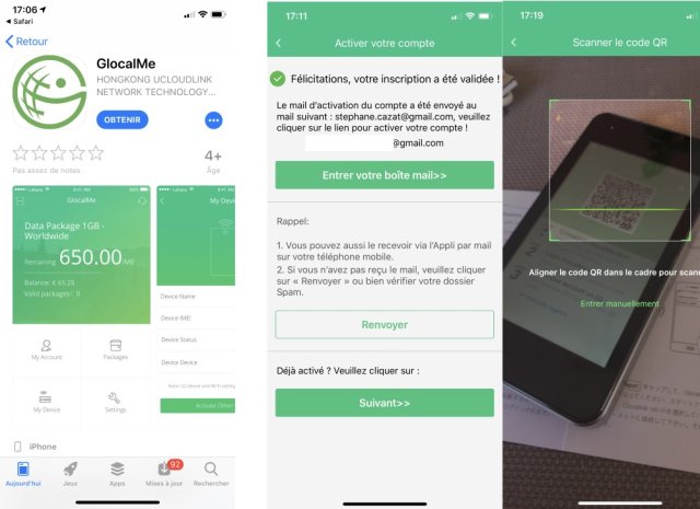 L'application n'est utile qu'à la mise en service pour le G3