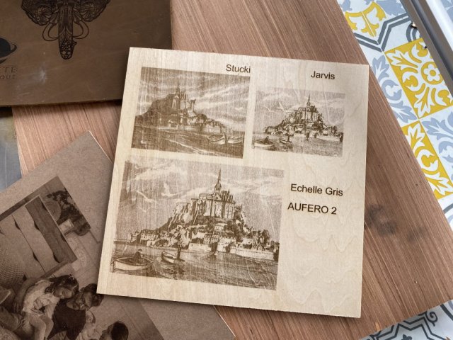 Essai gravure sur bois type balsa