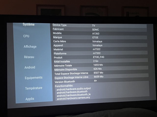 détail des composants Android.