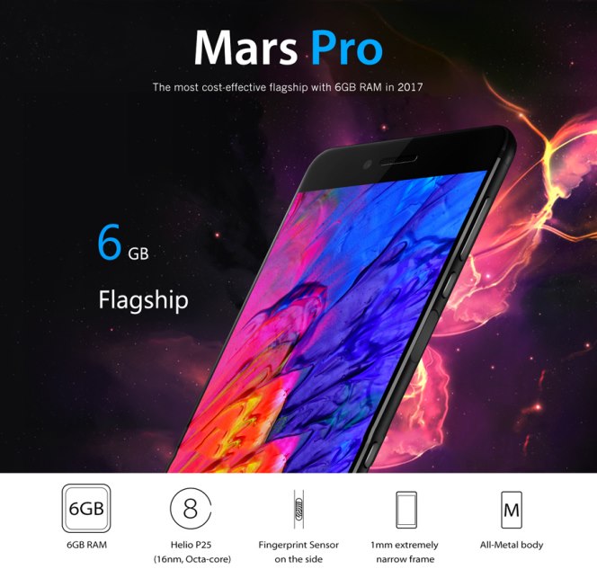 Vernee Mars Pro, un smartphone sans bords latéraux, écran Amoled plutôt joli