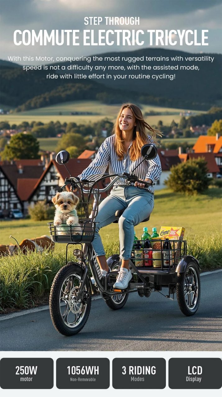 Cysum T1 Pro : le tricycle électrique adapté pour les seniors et du transport au quotidien (1059€ seulement)