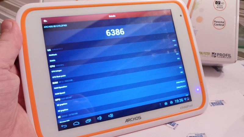 Archos Childpad 80, Score ANTUTU