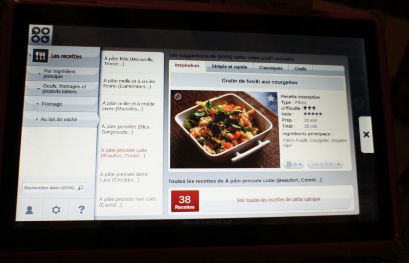 Les menus de navigation sont en cascade