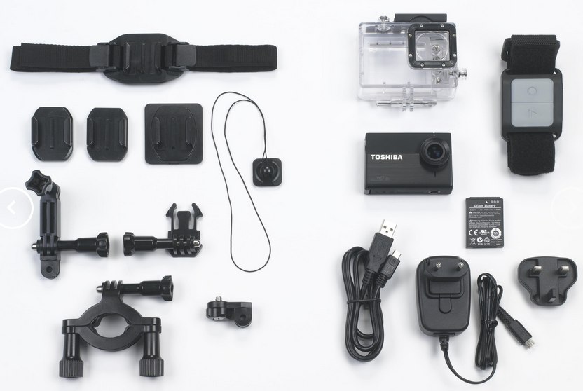 Les accessoires de la Caméra sport Camileo X-Sports