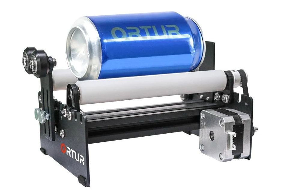 Un accessoire en option pour graver sur des surfaces cylindriques