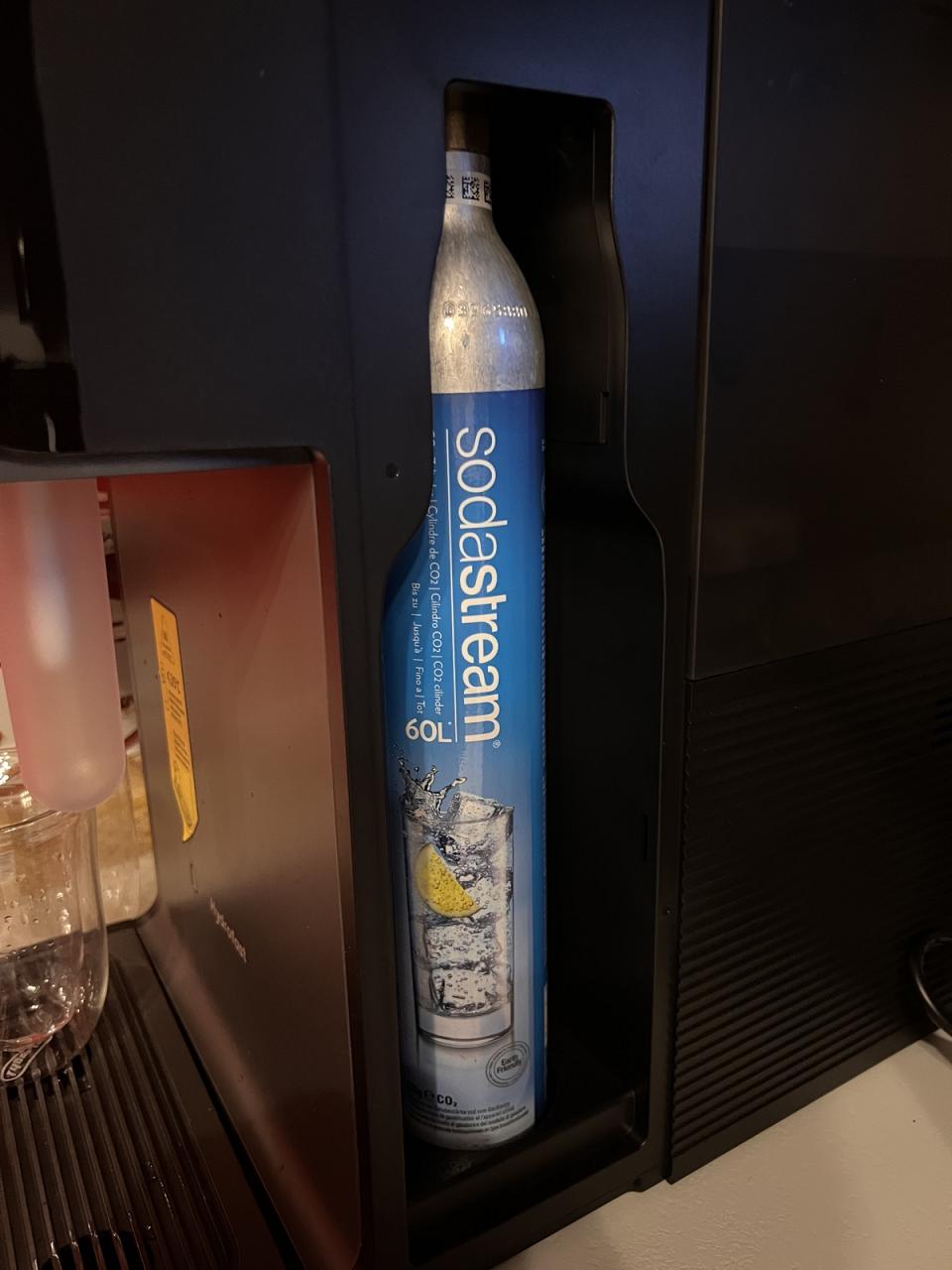 Le positionnement du cylindre de gaz