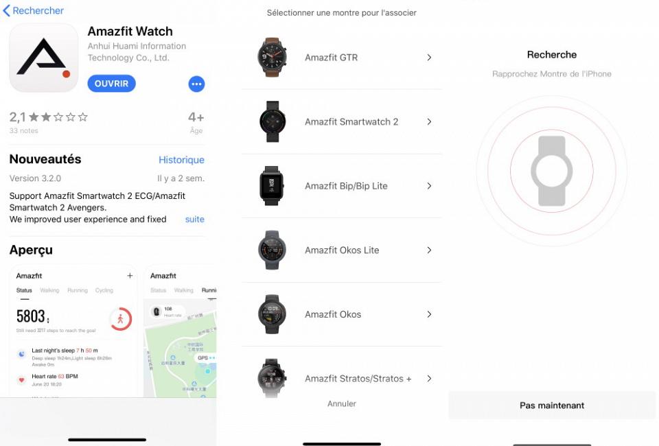 L'application Amazfit 
