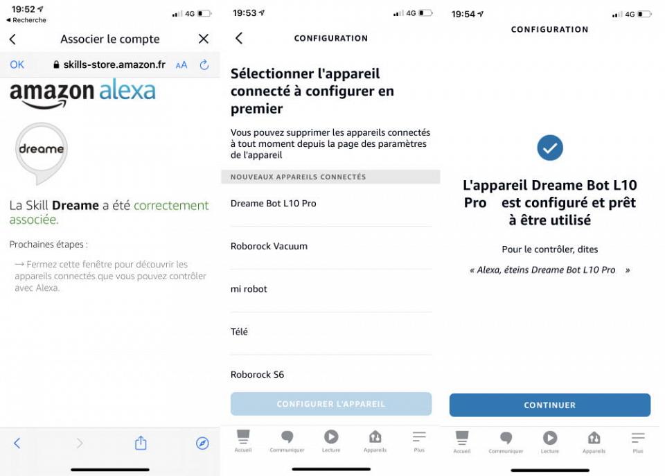 La gestion via ALEXA est basique mais fonctionne