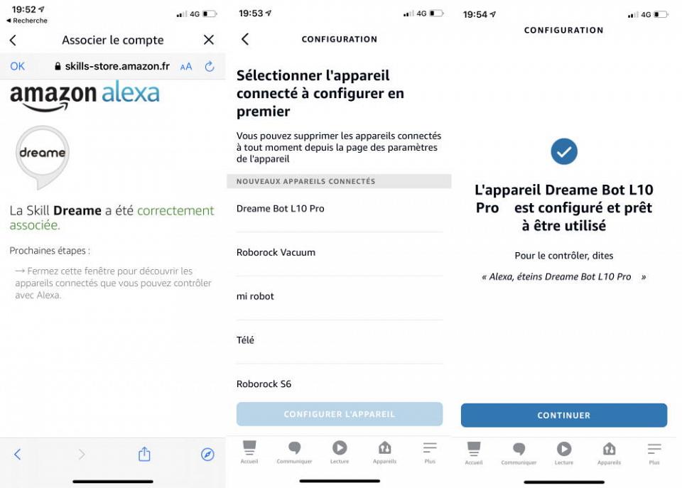 La gestion via ALEXA est basique mais fonctionne