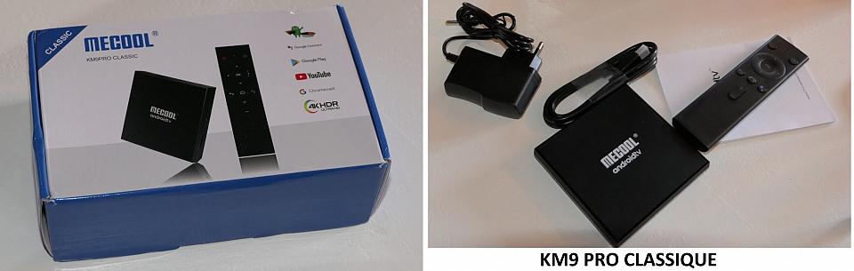 La boite simple de la KM9 PRO CLASSIC